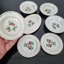 DINETTE Ancienne 1920 Lunéville 7 Pc Assiettes Plats Poupée Antique Doll Plates
