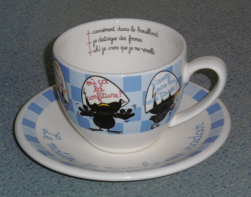 Bol avec anse - avec, soucoupe