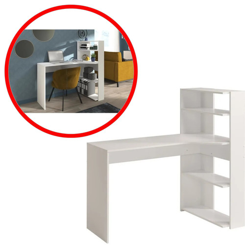 Bureau angle blanc - bureau, d'angle