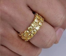 Men's 4 Ct Round Yellow Canary