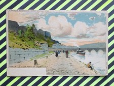 Old postcard Litho watercolor signed F. RANOT BELGIUM NAMUR The Old Leg Bridge