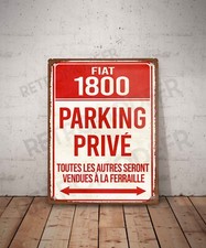 Plaque métal vintage Fiat