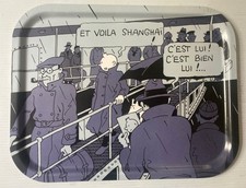 rare TINTIN service tray AXIS 1995 BLUE LOTUS melamine 47 x 36 cm