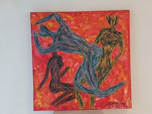 Peinture sur toile signe - peinture, signé
