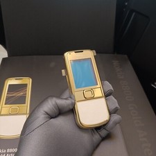 NEW Nokia 8800 Gold Arte 8800e White Leather Replacement Full Covers Cases RARE