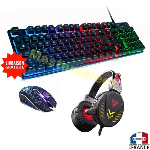 Clavier casque souris - +, +