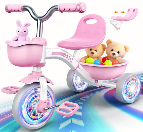 Toddler tricycle pink light - w/,