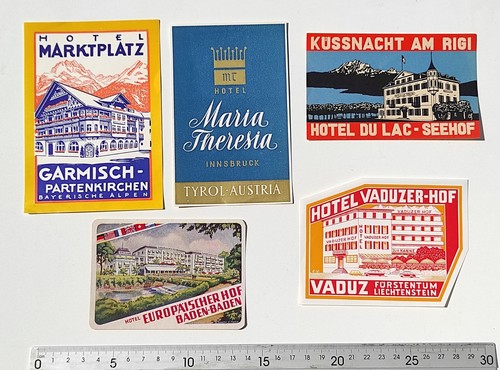 Lot etiquettes anciennes - lot, 5