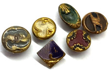 ANTIQUE 19TH CENTURY BUTTON LOT DIAMETER 0.9 CM TO 0.8 CM No. 5