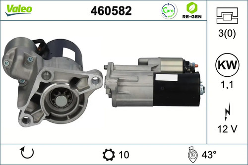 Démarreur valeo 460582 - démarreur,
