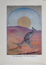 1913 PRINT RUDYARD KIPLING JUST SO ~ THE SING SONG OF OLD MAN KANGAROO 