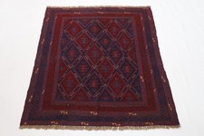 4 x 4 pieds tapis rouge Kilim Accent afghan laine nouée à la main tribal...