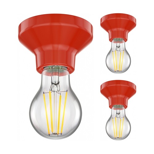 Plafonnier douille lampe - 3x, de