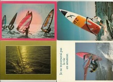 Lot of 4 postcards 10cmX15cm SEA windsurf WINDSURF