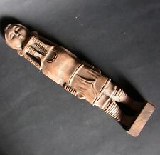 WOMAN GIRAFFE Long Neck Wooden Statue PADAUNG KAREN MYANMAR BURMA THAILAND