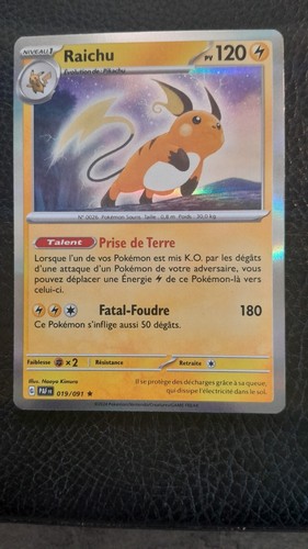 Carte pokémon raichu 019 091 - raichu, 019/091
