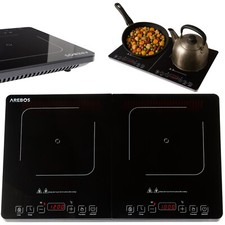 AREBOS Plaque de cuisson à induction 3500W 2 plaques cuisson fonction minuterie