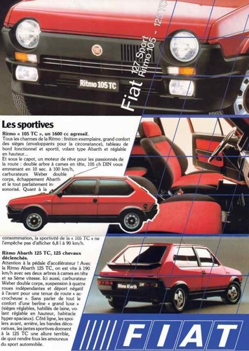 Catalogue brochure fiat ritmo - fiat,