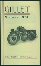 Gillet Herstal 1931 Belgium motorcycle brochure sales brochure RP