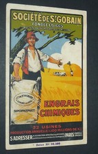 1910 CPA POSTCARD CHROME ADVERTISING CHEMICAL FERTILIZERS ST GOBAIN