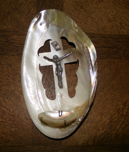 Ancien bénitier coquillage - ,