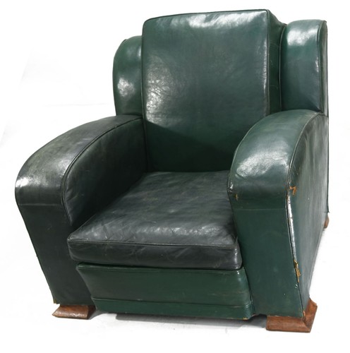 Fauteuils club cuir vert - fauteuils,