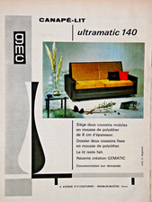 1963 GMC ULTRAMATIC 140 GEMATIC CREATION SOFA BED PRESS ADVERTISEMENT