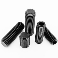 M2-M16 Black Grade 12.9 Steel Hex Hexagon Socket Flat Point Set Screw Grub Bolt