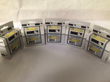 LOT DE 5 RUBAN D'ETIQUETTE ADHESIVE NYLON FLEXIBLE RHINO DYMO 9mm jaune (1.793