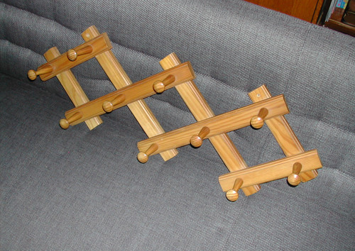 Porte manteaux accordéon bois - manteaux,