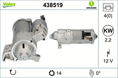 Démarreur valeo 438519 - démarreur,