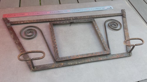 Ancien miroir porte manteau - , en