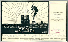 1926 Cema Knoll Married Speakers TSF Asnières 92 Advertising Old Ad Music