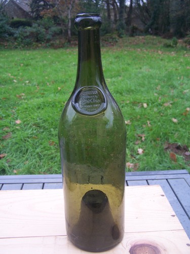 Bouteille verre ancien - bouteille,