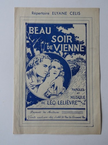 Partition beau soir vienne - beau,
