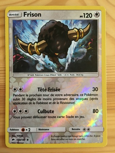 Carte pokémon reverse frison - carte,
