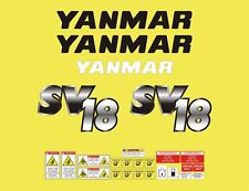 Yanmar SV18 Mini Digger Decal Set.