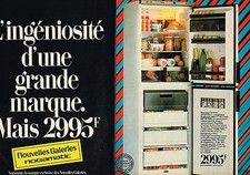 PUBLICITE ADVERTISING 114  1982  NOUVELLES GALERIES réfrigérateur NOGAMATIC ( 2p