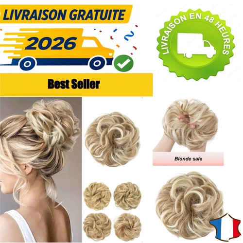 Postiche chignon ondulé