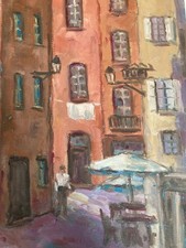 Belle Peinture 1980 Huile Sur