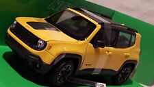 JEEP RENEGADE JAUNE  WELLY REF 24071YL ECHELLE AU 1/24 EME MINIATURE COLLECTION