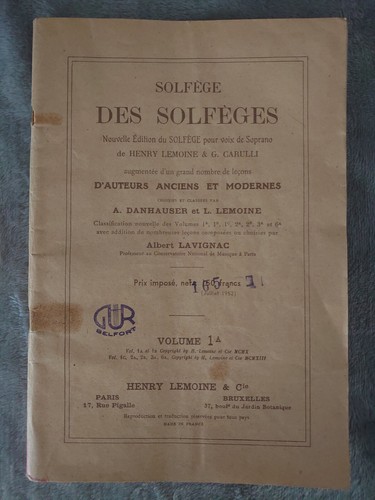 Ancien livre solfège - livre, des
