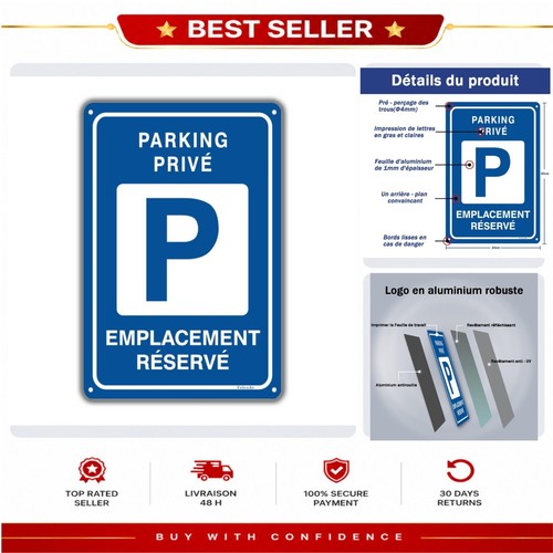 Panneau parking privé - parking,