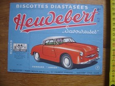 Buvard HEUDEBERT Biscottes Diastasees Panhard junior Mickey Automobile