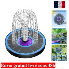 Fontaine Solaire en Verre avec 8 Buses - Éco-Friendly pour Jardin et Étang