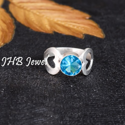 Bague cœur argent sterling - en,