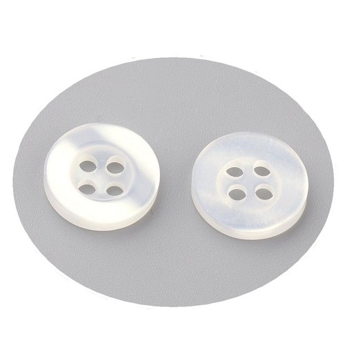 Boutons acrylique blanc - 20,