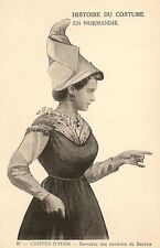 POSTCARD HISTORY OF NORMANDY BAYEUX SERVANT COSTUME YESTERDAY'S HEADDRESSES