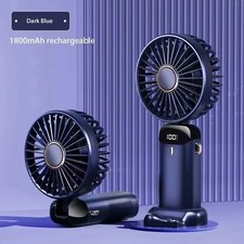 Mini Ventilateur Portable USB 5 Vitesses Écran Support Téléphone 1800mAh Cou