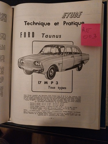Revue technique ford - ford, taunus